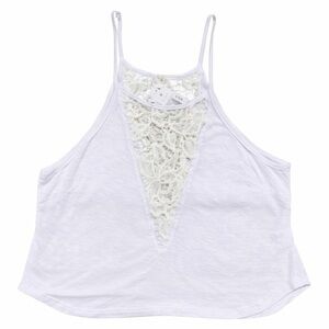 LF White Lace crop Top Small NWT